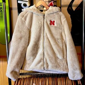 Nebraska 30th Anniversary Faux Fur Jacket NWT